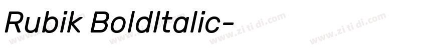 Rubik Boldltalic字体转换
